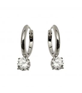 Серьги родий "Бриллиант", родий