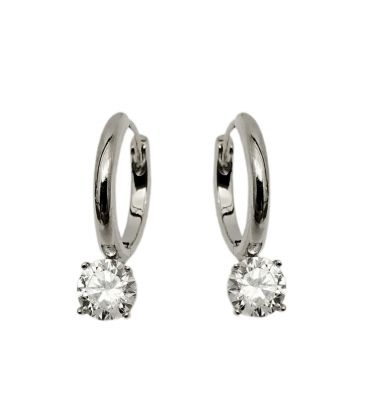 Серьги родий "Бриллиант", родий