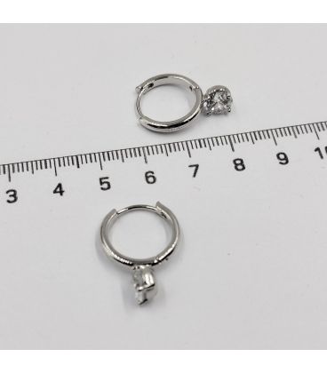 Серьги родий "Бриллиант", родий