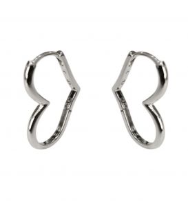 Сережки класичні, форма-серце, родій