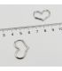 Сережки класичні, форма-серце, родій
