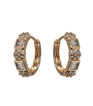 Серьги классические "Пояс Ориона", лимонная позолота