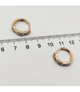 Сережки класичні "Пояс Оріона", лимонна позолота