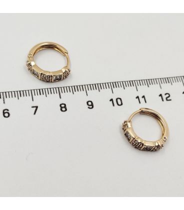 Серьги классические "Пояс Ориона", лимонная позолота