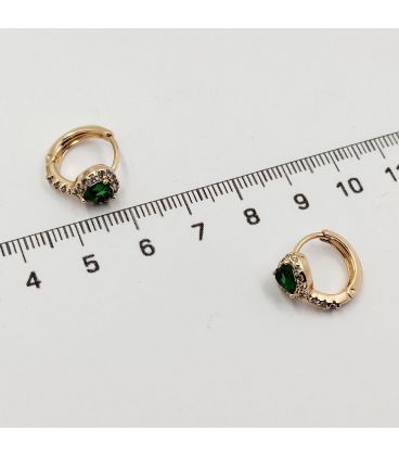 Сережки-колечка "Серця", лимонна позолота