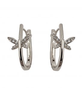 Сережки класичні "Стрекоза", родій