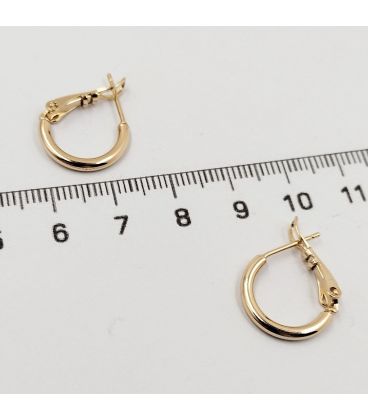 Серьги классические с итальяской застёжкой, лимонная позолота