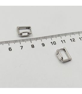 Серьги классические "Звено", родий