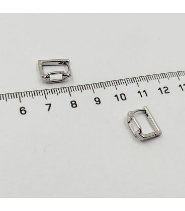 Сережки класичні "Ланка", родій