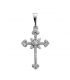 Подвеска "Крестик с цирконами", родий