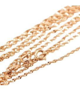 Ланцюжок "Диско" 0,2/44 см, лимонний позолота (Медичне золото)