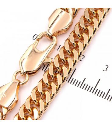 Цепочка Двойное панцирное плетение, 0,6/50 см, лимонная позолота