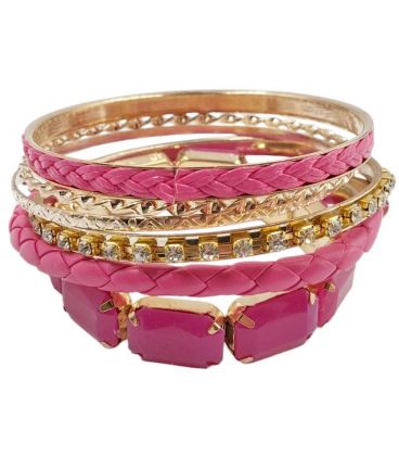 Браслет металевий-багатоелементний, комплект браслетів, набор браслетів