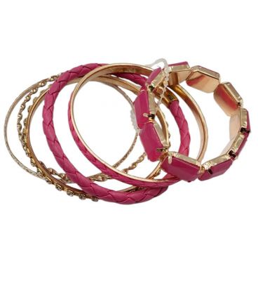 Браслет металевий-багатоелементний, комплект браслетів, набор браслетів