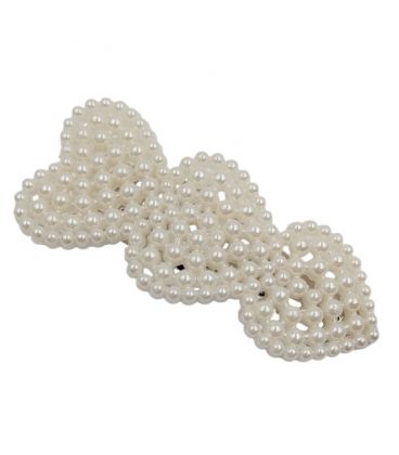 Заколка-хлопушка (клик-клак), имитация жемчужин, перламутровая