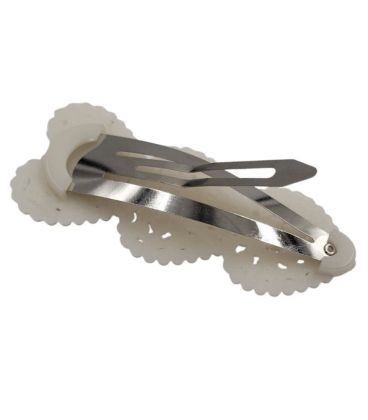 Заколка-хлопушка (клик-клак), имитация жемчужин, перламутровая