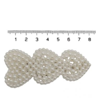 Заколка-хлопушка (клик-клак), имитация жемчужин, перламутровая