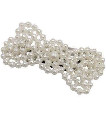 Заколка-хлопушка (клик-клак), имитация жемчужин, перламутровая