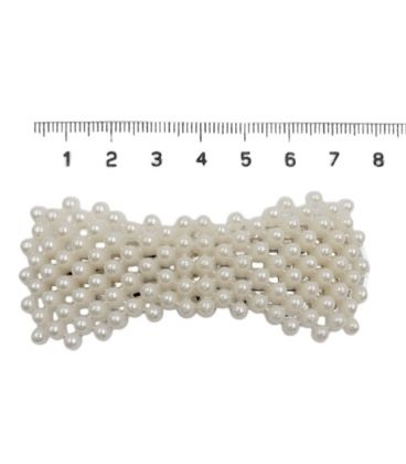 Заколка-хлопушка (клик-клак), имитация жемчужин, перламутровая