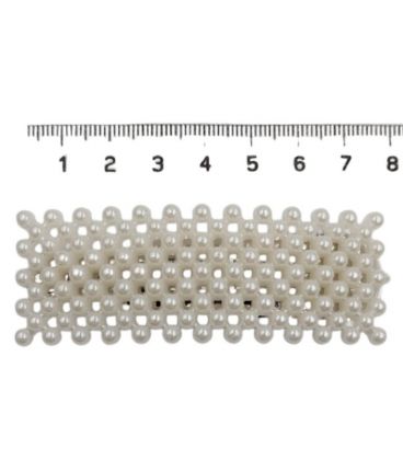 Заколка-хлопавка (клік-клак), імітація перлин, перламутрова