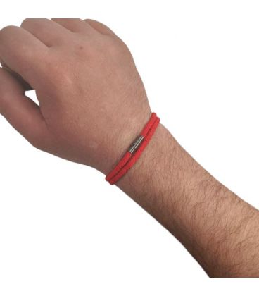 Браслет-шнур с магнитной застёжкой, красный, унисекс