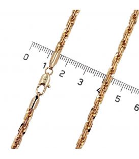 Ланцюжок плетіння «Корда», 0,4/45 см, лимонна позолота