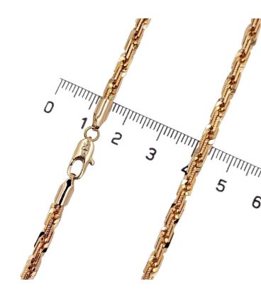 Цепочка плетения "Корда", 0,4/45 см, лимонная позолота