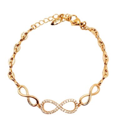 Браслет «Нескінченність», лимонна позолота