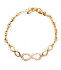 Браслет «Нескінченність», лимонна позолота