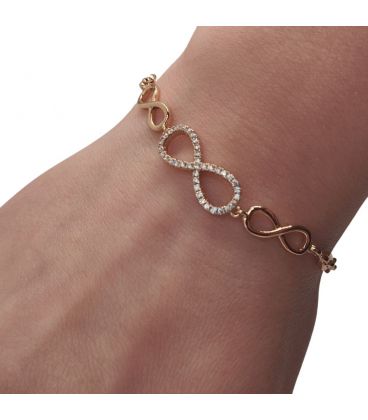 Браслет "Бесконечность", лимонная позолота