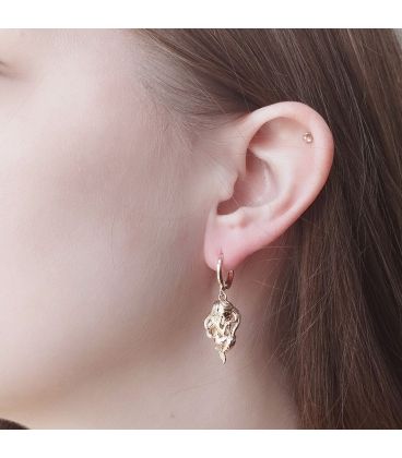 Серьги-подвески "Ариэль", лимонная позолота