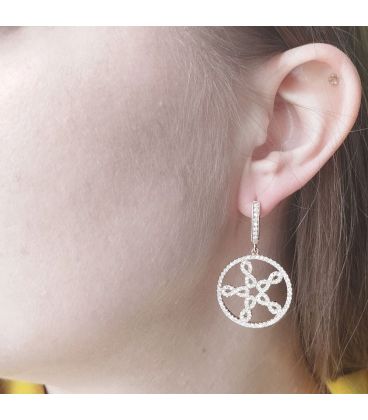 Сережки-підвіски «Магічне коло», позолота