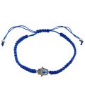 Браслет синя нитка "Хамса" родій