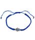 Браслет синя нитка "Хамса" родій