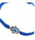 Браслет синяя нить "Хамса" родий