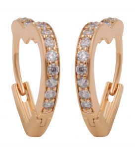 Сережки класичні Форма-серце 2 см лимонна позолота