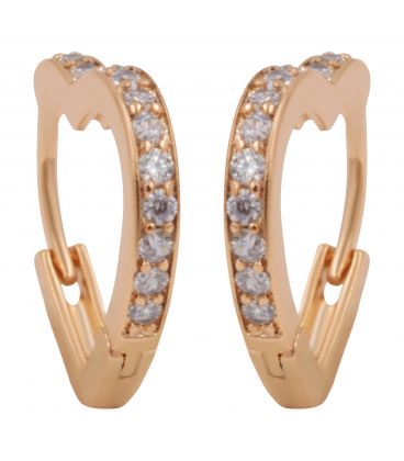 Серьги классические Форма-сердце 2 см лимонная позолота