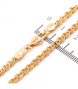 Ланцюжок Xuping плетіння нонна 0,4/55 см лимонна позолота (Медичне золото)