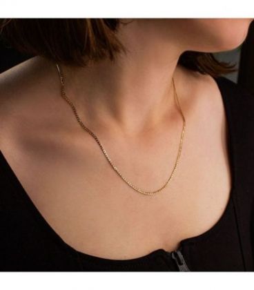 Цепочка панцирное плетение 0,2/60 см лимонная позолота