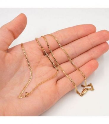 Ланцюжок панцирне плетіння 0,2/60 см лимонна позолота