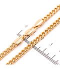 Ланцюжок панцирне плетіння 0,3/60 см лимонна позолота (Медичне золото)