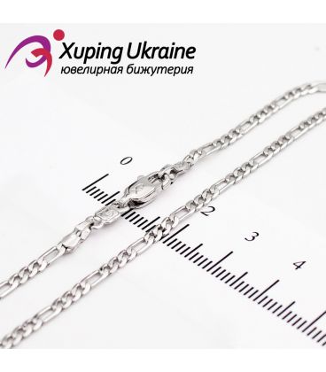 Цепочка родиум плетение картье плоское 0,2/50 см 