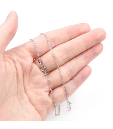 Цепочка Xuping якорное плетение 0,1/45 см родиум