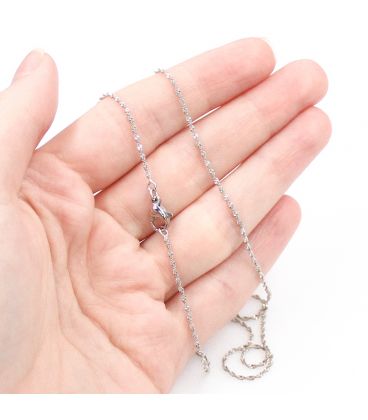 Цепочка родиум "ромбами" 0,2/50 см