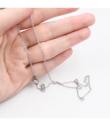 Цепочка Xuping плетение "корда" 0,1/45 см родированное покрытие