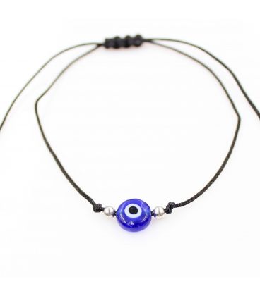 Браслет оберег "Черная нить с подвеской от сглаза" devil eye 924647(2)