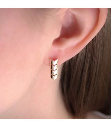 Серьги Xuping Колосок лимонная позолота - английский замок 324160(2)