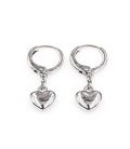 Серьги-подвески Xuping “Сердечко” родиум