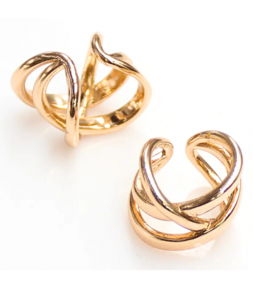 Серьги каффы лимонная позолота, 1 шт - Xuping (370015)