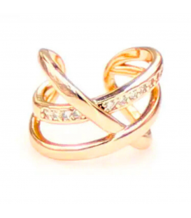 Сережки кафи з цирконами - лимонна позолота, 1 шт - Xuping